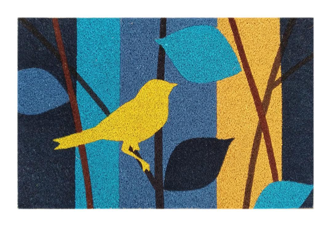 Spring Bird Vibe Doormat Doormats Birds, Brush, Coco, Coir, Doormats, Premium - DC Home 