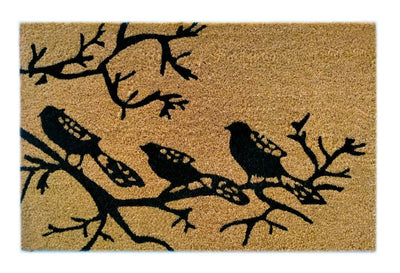 Three Birds Noir Doormat Doormats Brush, Coco, Coir, Doormats, Premium - DC Home 