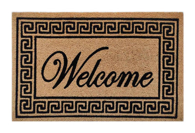 Welcome Greek Doormat Doormats Brush, Coco, Coir, Doormats, Premium - DC Home 