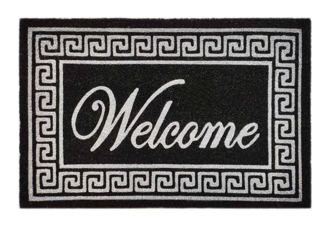 Welcome Greek Doormat Doormats Brush, Coco, Coir, Doormats, Premium - DC Home 