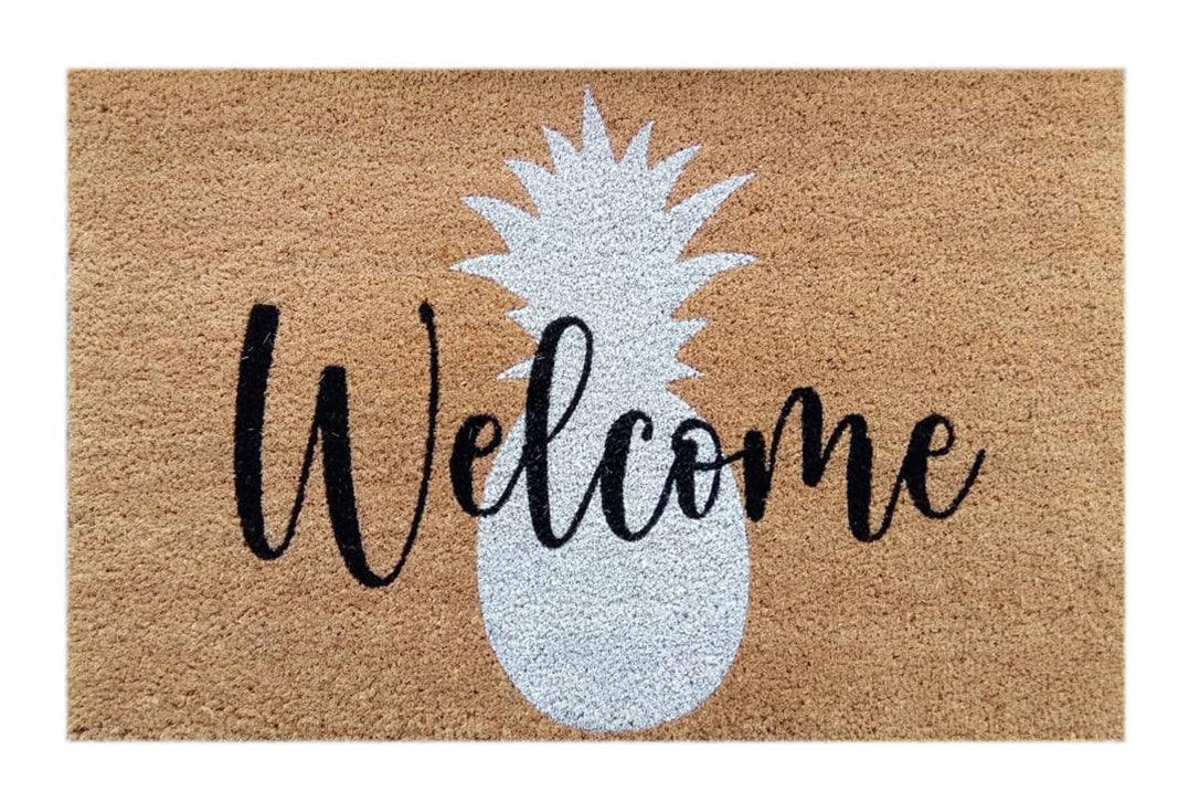 Welcome Pineapple Doormat Doormats Brush, Coco, Coir, Doormats, Premium - DC Home 