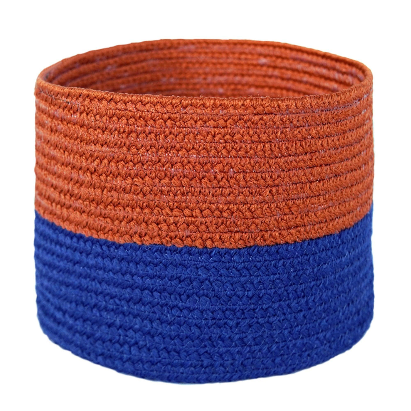 Westbarn Basket, Light Rust/Cobalt Blue   - DC Home 