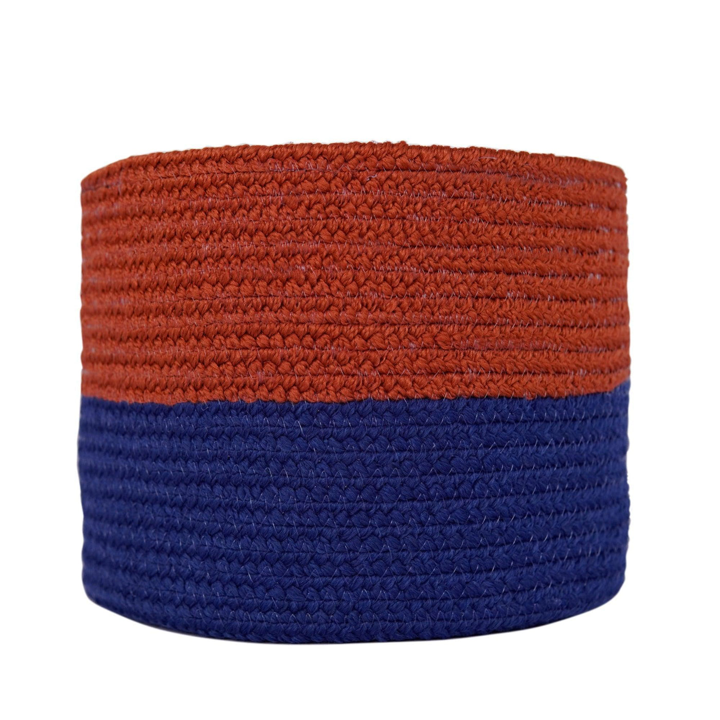 Westbarn Basket, Light Rust/Cobalt Blue   - DC Home 