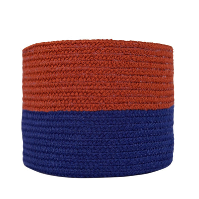 Westbarn Basket, Light Rust/Cobalt Blue   - DC Home 