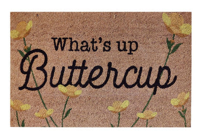 What's up Buttercup Doormat Doormats Brush, Coco, Coir, Doormats, Premium - DC Home 