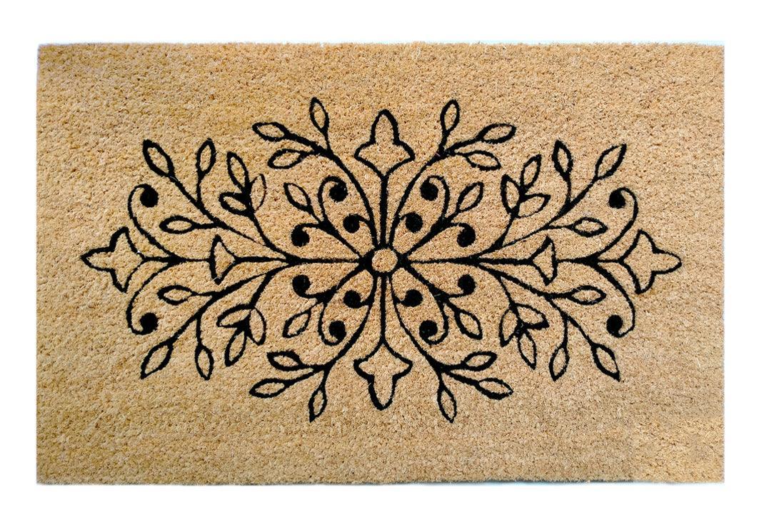 Wrought Flower Doormat Doormats Brush, Coco, Coir, Doormats, Premium - DC Home 